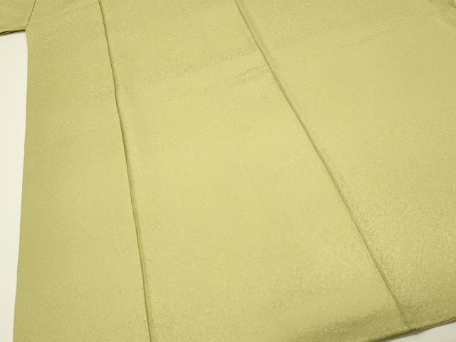 平和屋着物■本草木染作家 瑞寶 色無地 霞地紋 枯草色 正絹 逸品 DABG4507qp