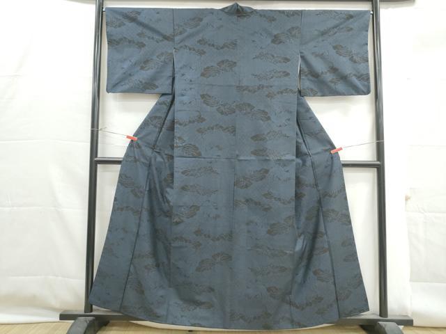 平和屋着物■本場大島紬 9マルキ 雲取り花丸文 正絹 逸品 DABG4663qa