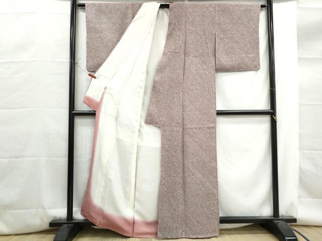 平和屋着物■大変加工の良い総絞り小紋 正絹 逸品 DABG4696qa