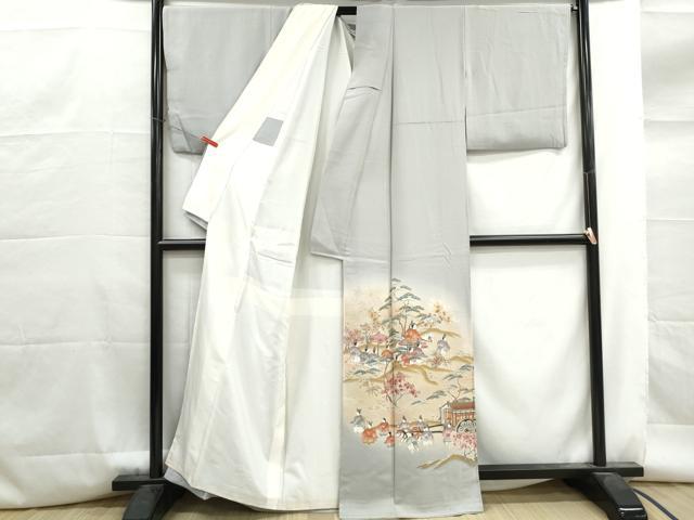 平和屋着物■豪華色留袖 作家物 人物風景文 暈し染め 金糸 金彩 正絹 逸品 DABG4699qa