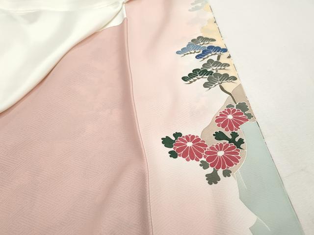 平和屋着物■豪華色留袖 作家物 刺繍 風景花松文 暈し染め 金銀彩 正絹 逸品 DABG4738qa