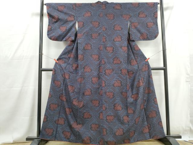 平和屋着物■上質な紬 天井有栖川文様 正絹 逸品 DABG4761qa