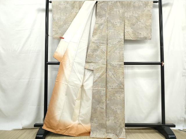 平和屋着物■上質な紬 樹林文 正絹 逸品 DABG4774qa