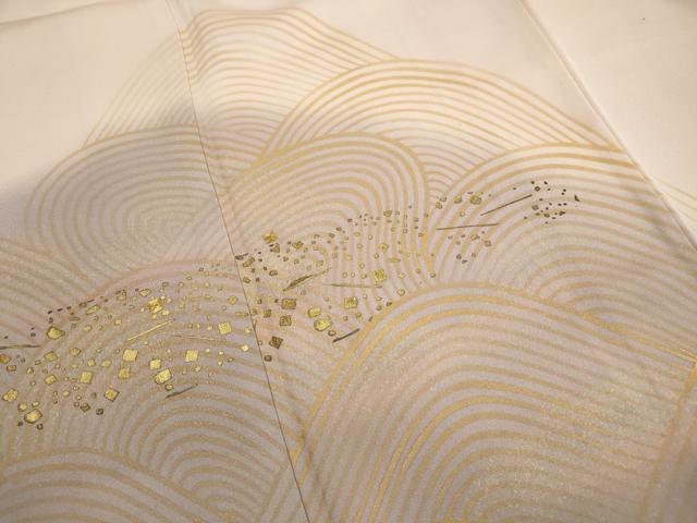 平和屋着物■豪華色留袖 駒刺繍 箔散らし 立波文 暈し染め 金彩 正絹 逸品 DABG4786qa