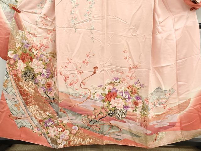 平和屋着物■豪華振袖 駒刺繍 花車文 暈し染め 金彩 正絹 逸品 DABG4791qa
