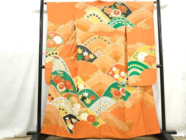 平和屋着物■豪華振袖 駒刺繍 雲重ね花文 金彩 正絹 逸品 DABG4808qa