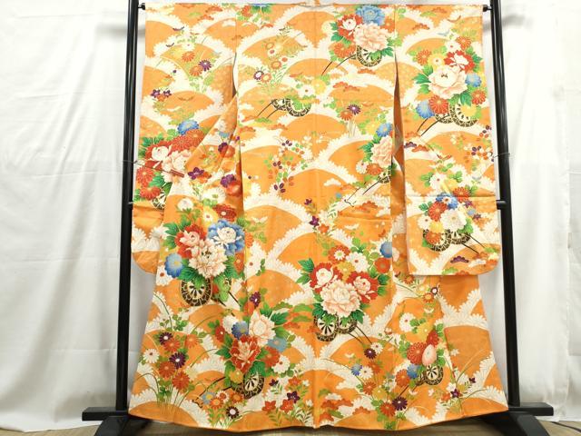 平和屋着物■豪華振袖 駒刺繍 花車文 金彩 正絹 逸品 DABG4829qa