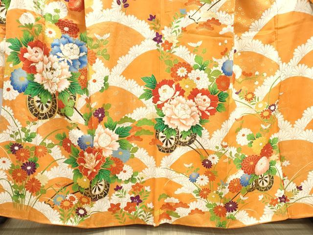平和屋着物■豪華振袖 駒刺繍 花車文 金彩 正絹 逸品 DABG4829qa