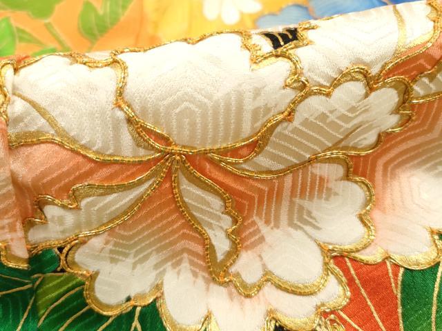 平和屋着物■豪華振袖 駒刺繍 花車文 金彩 正絹 逸品 DABG4829qa