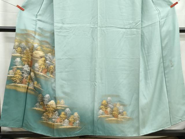 平和屋着物■訪問着 作家物 清水寺 樹林風景文 正絹 逸品 DABG4839qa