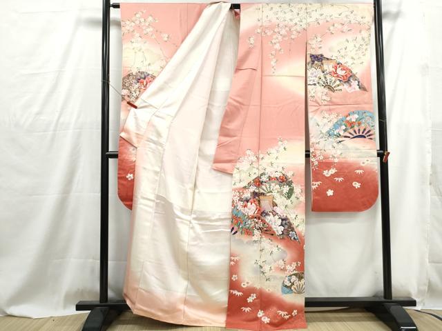平和屋着物■豪華振袖 駒刺繍 御所車花文 暈し染め 金彩 正絹 逸品 DABG4853qa
