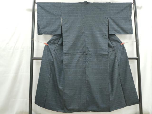 平和屋着物■本場大島紬 7マルキ 幾何学文様 正絹 逸品 DABG4854qa