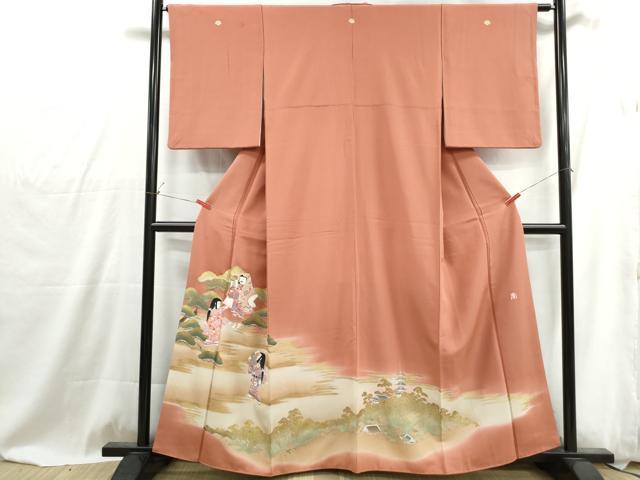 平和屋着物■豪華色留袖 作家物 人物枝松文 暈し染め 金彩 正絹 逸品 DABG4878qa