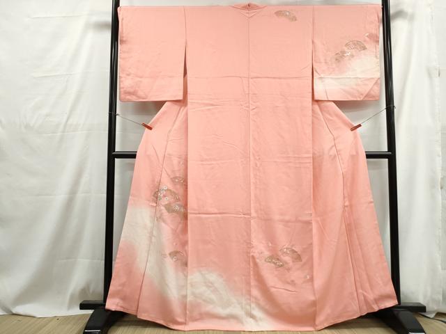平和屋着物■訪問着 駒刺繍 地紙花文 暈し染め 金彩 正絹 逸品 DABG4884qa