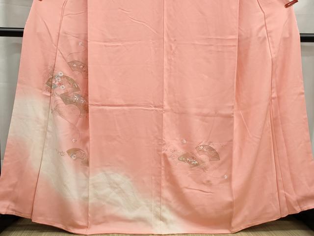 平和屋着物■訪問着 駒刺繍 地紙花文 暈し染め 金彩 正絹 逸品 DABG4884qa
