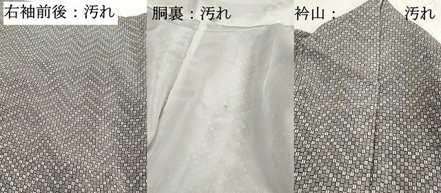 平和屋着物■江戸小紋 幾何学文 黒地 正絹 逸品 DABG4911qa