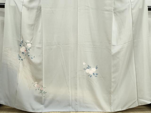 平和屋着物■中国三大刺繍 相良刺繍 訪問着 草花文 暈し染め 金彩 正絹 逸品 DABG4915qa