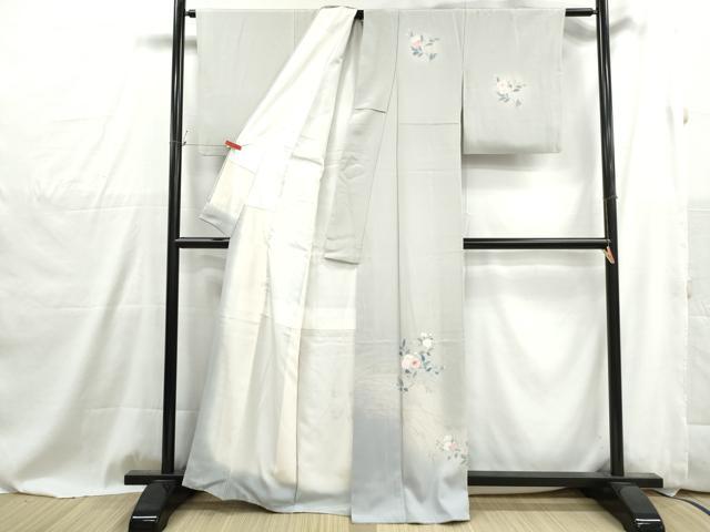 平和屋着物■中国三大刺繍 相良刺繍 訪問着 草花文 暈し染め 金彩 正絹 逸品 DABG4915qa