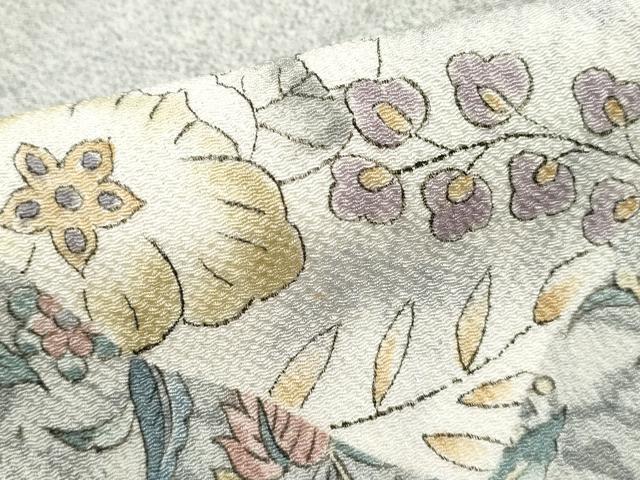 平和屋着物■訪問着 手描き 辻が花 鬼しぼ縮緬 正絹 逸品 DABG4923qa