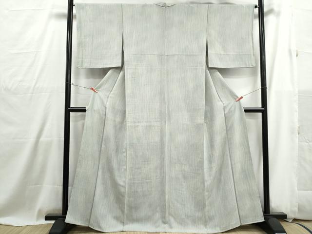 平和屋着物■上質な小紋 よろけ縞 正絹 逸品 DABG4928qa