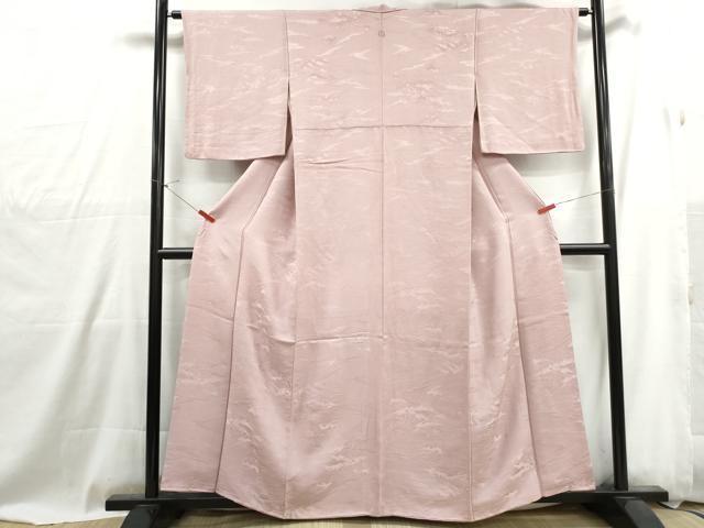 平和屋着物■上質な色無地 立波地紋 淡紅藤色 正絹 逸品 DABG4932qa