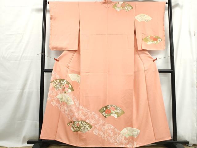 平和屋着物■訪問着 刺繍 地紙花文 金彩 正絹 逸品 DABG4945qa