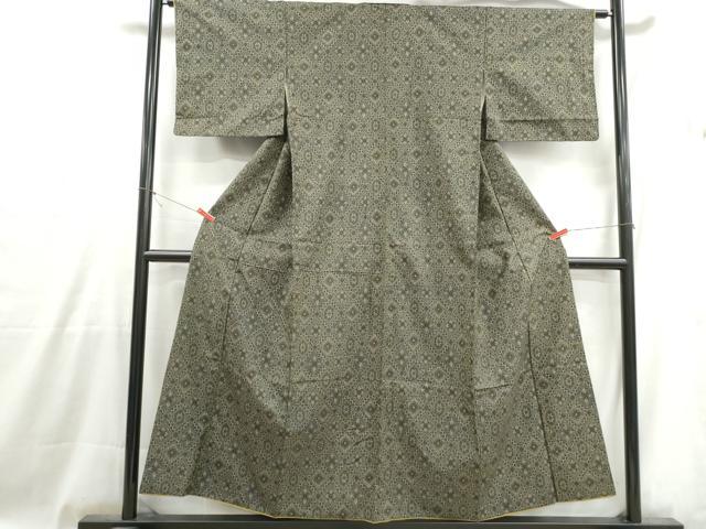 平和屋着物■上質な紬 天井花菱文 正絹 逸品 DABG4979qa