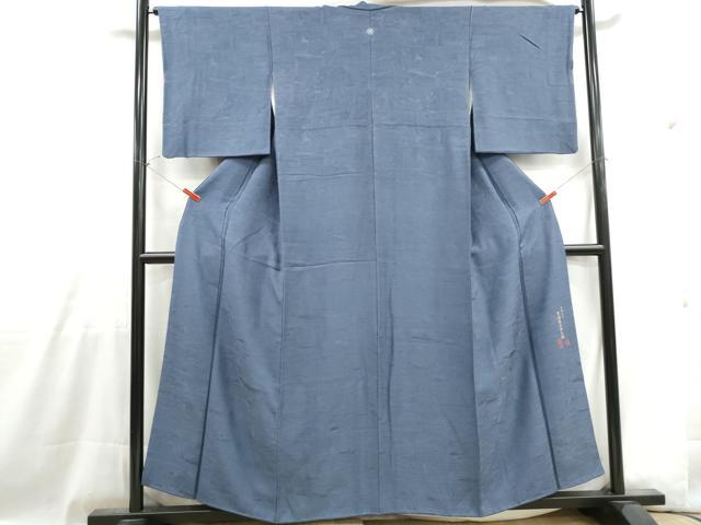 平和屋着物■上質な色無地 安藤広重 東海道五拾五撰 紺鼠色 さが美扱い 正絹 逸品 DABG4996qa