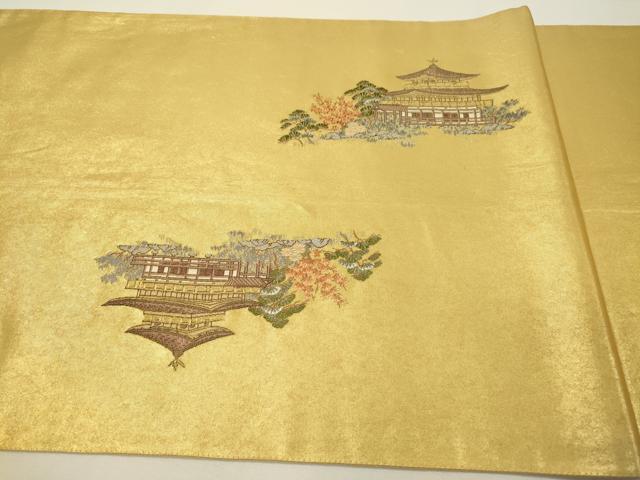 平和屋本店●六通柄袋帯 京洛絵文 本金箔 金泥箔 正絹 逸品 DABG5058fe