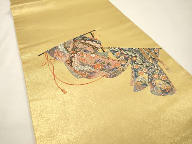 平和屋本店●太鼓柄袋帯 名品シリーズ 王室衣裳 本金箔 金泥箔 正絹 逸品 DABG5063fe