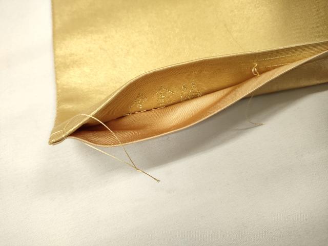 平和屋本店●太鼓柄袋帯 唐織 人物花松文 本金箔 金泥箔 正絹 逸品 未使用 DABG5065fe