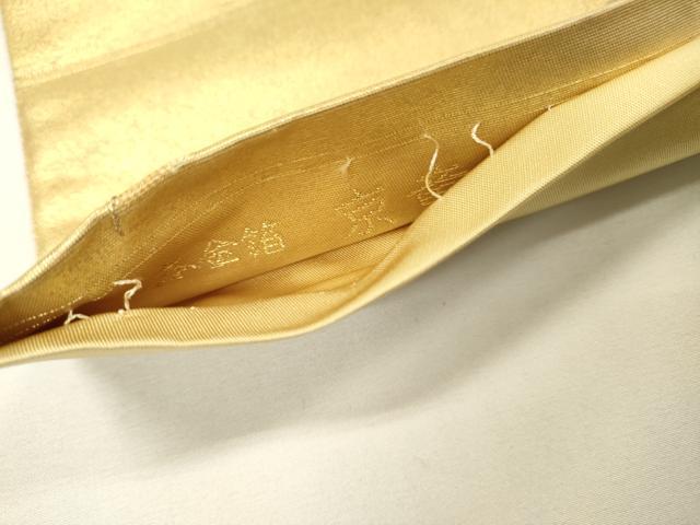平和屋本店●六通柄袋帯 唐織 京童絵文 本金箔 金泥箔 正絹 逸品 DABG5076fe