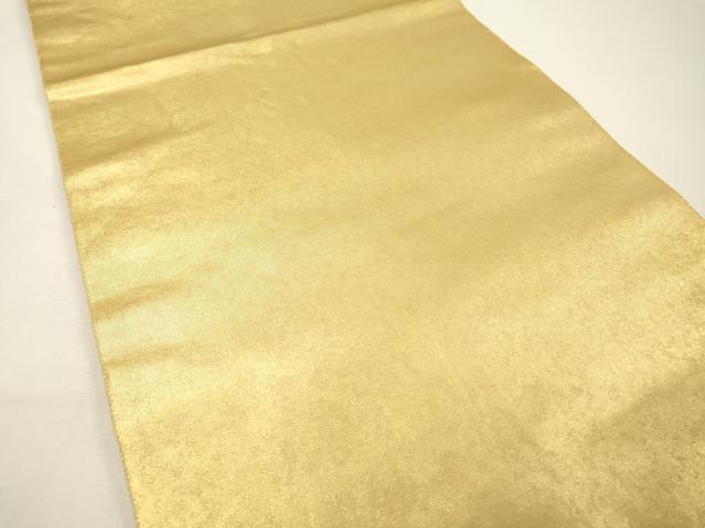 平和屋本店●六通柄袋帯 霞文 本金箔 金泥箔 正絹 逸品 DABG5088fe