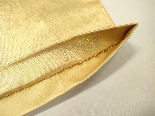 平和屋本店●六通柄袋帯 霞文 本金箔 金泥箔 正絹 逸品 DABG5088fe