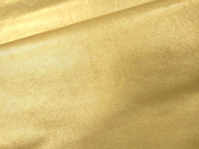 平和屋本店●六通柄袋帯 霞文 本金箔 金泥箔 正絹 逸品 DABG5088fe