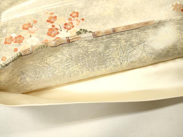 平和屋本店●太鼓柄袋帯 唐織 東照宮絵文 本金箔 白金泥箔 正絹 逸品 DABG5194fe