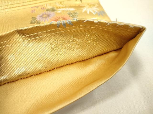 平和屋本店●西陣 長嶋成織物 ながしま帯 六通柄袋帯 唐織 献上能衣 本金箔 瀞金錦 正絹 逸品 DABG5195fe