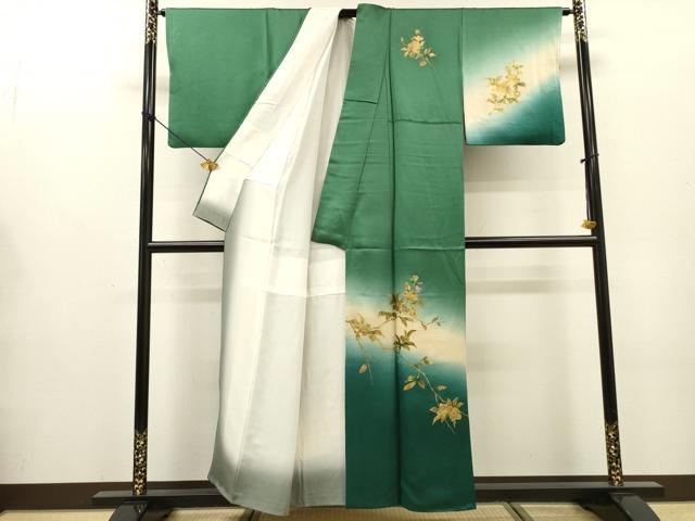 平和屋着物▼訪問着 螺鈿 手描き 枝花 暈し染 金彩 正絹 逸品 DABG5332fe