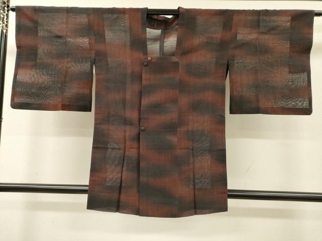 平和屋着物▽道行コート スリーシーズン 春夏秋 塵除け 霞文 正絹 逸品 DABG5498fe