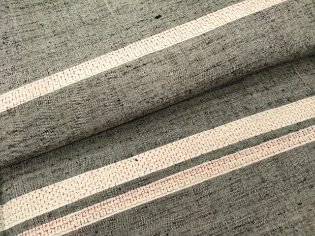 平和屋着物▽上質な紬 単衣 100亀甲 横段文 三越扱い 正絹 逸品 DABG5544fe
