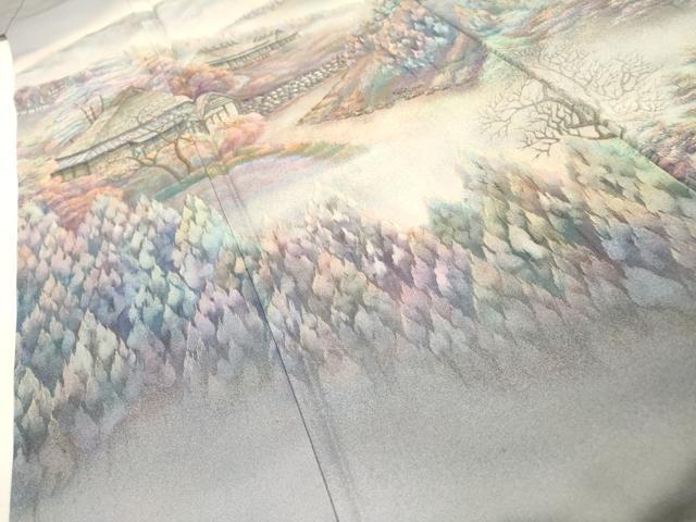 平和屋着物▼豪華色留袖 作家物 手描き 大原の里 暈し染 正絹 逸品 DABG5661fe