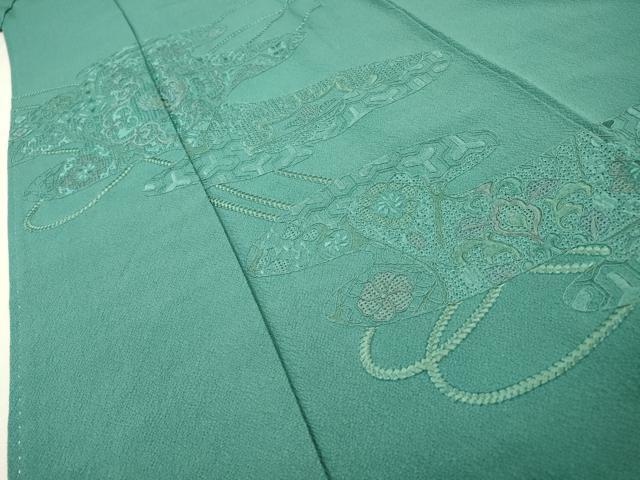 平和屋着物▼中国三大刺繍 スワトウ刺繍 汕頭刺繍 総刺繍 訪問着 吉祥花文 正絹 逸品 DABG5673fe
