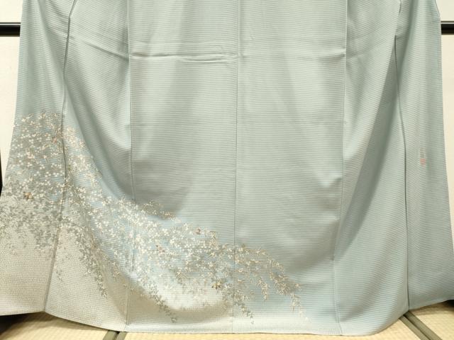 平和屋着物▽松尾光琳 色留袖 単衣 無双 絽袷 絽×絽 萩図 光琳本金箔 反端・保証書付き 正絹 逸品 未使用 DABG5720fe