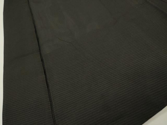 平和屋着物▽男性 黒紋付 長羽織 スリーシーズン 春夏秋 塵除け 絽 正絹 逸品 DABG5730fe