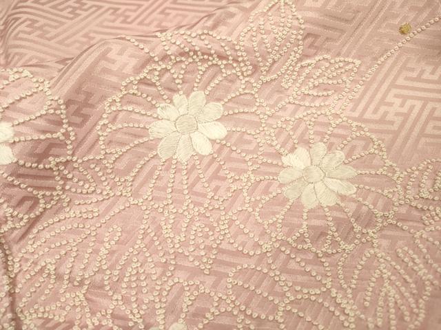 平和屋着物▼中国三大刺繍 相良刺繍 総刺繍 色留訪問着 草花文 金糸 正絹 逸品 DABG5868fe