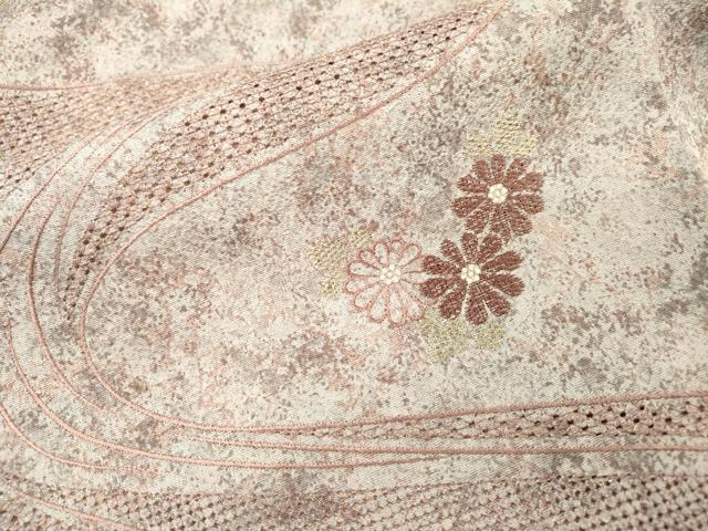 平和屋着物▼中国三大刺繍 スワトウ刺繍 汕頭刺繍 総刺繍 訪問着 流水短冊花文 やまと誂製 正絹 逸品 DABG5908fe