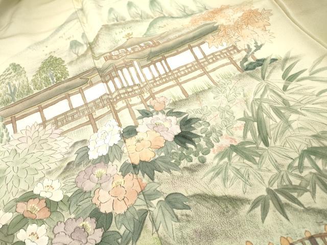 平和屋着物▼豪華色留袖 作家物 手描き 藤紅染 東海道 暈し染 正絹 逸品 DABG5922fe