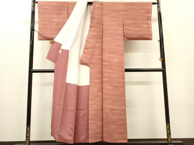 平和屋着物▼虹色創家 本郷大田子 小紋 霞文 暈し染 高島屋扱い 正絹 逸品 DABG5925fe