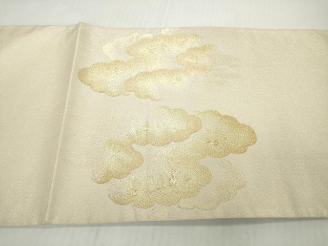 平和屋着物◎綴れ 太鼓柄袋帯 雲取り霞文 金糸 正絹 逸品 DABG6077xg