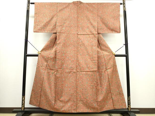 平和屋着物■本場染大島紬 人物文 正絹 逸品 DABG6100xg